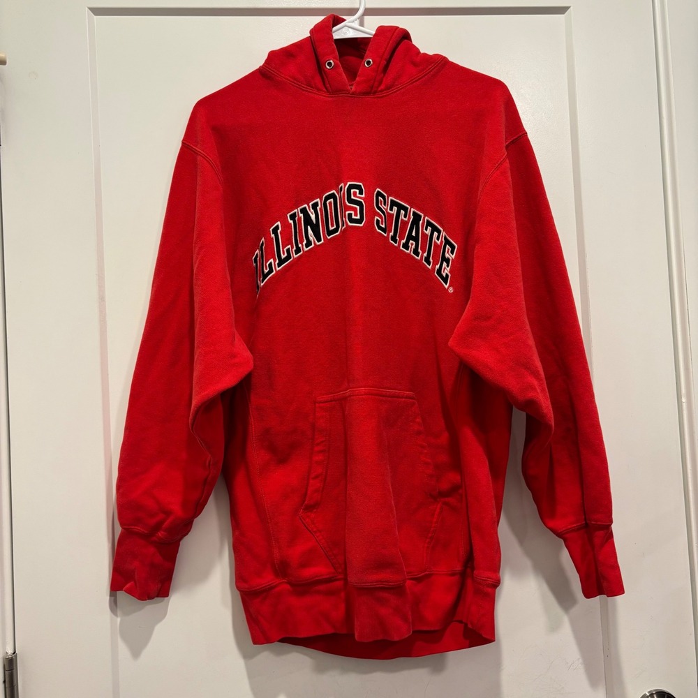 Steve and Barrys Illinois Hoodie Mens Medium Red Athletic Dept Pullover 477124